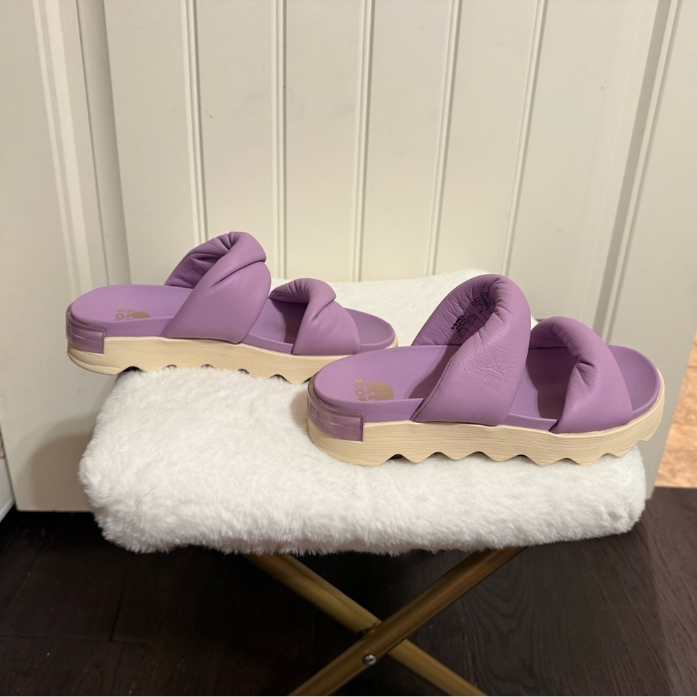 Sorel Vibe Twist Purple Slide Sandals - Picture 6 of 8